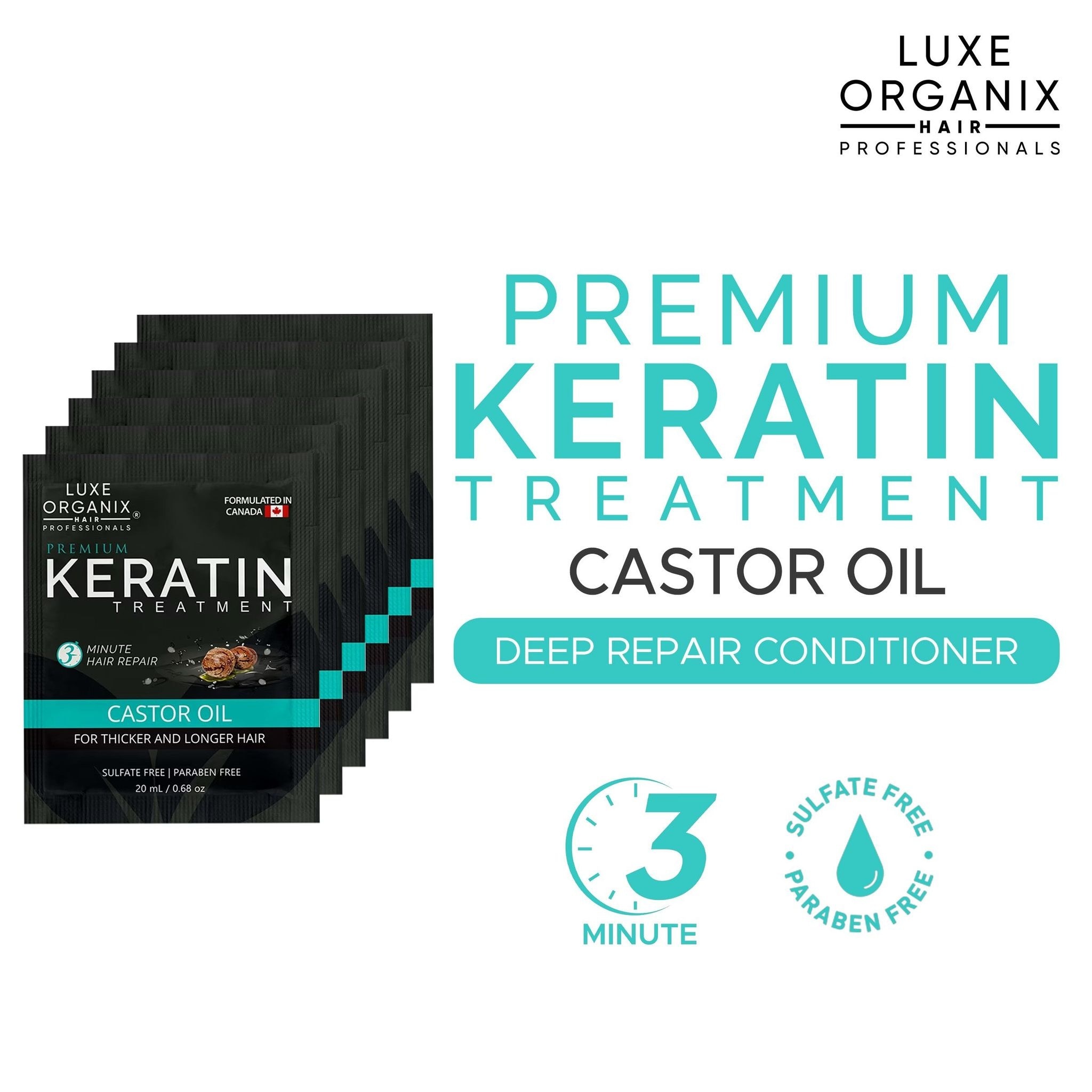 Luxe Organix Premium Keratin Castor 6sx20ml
