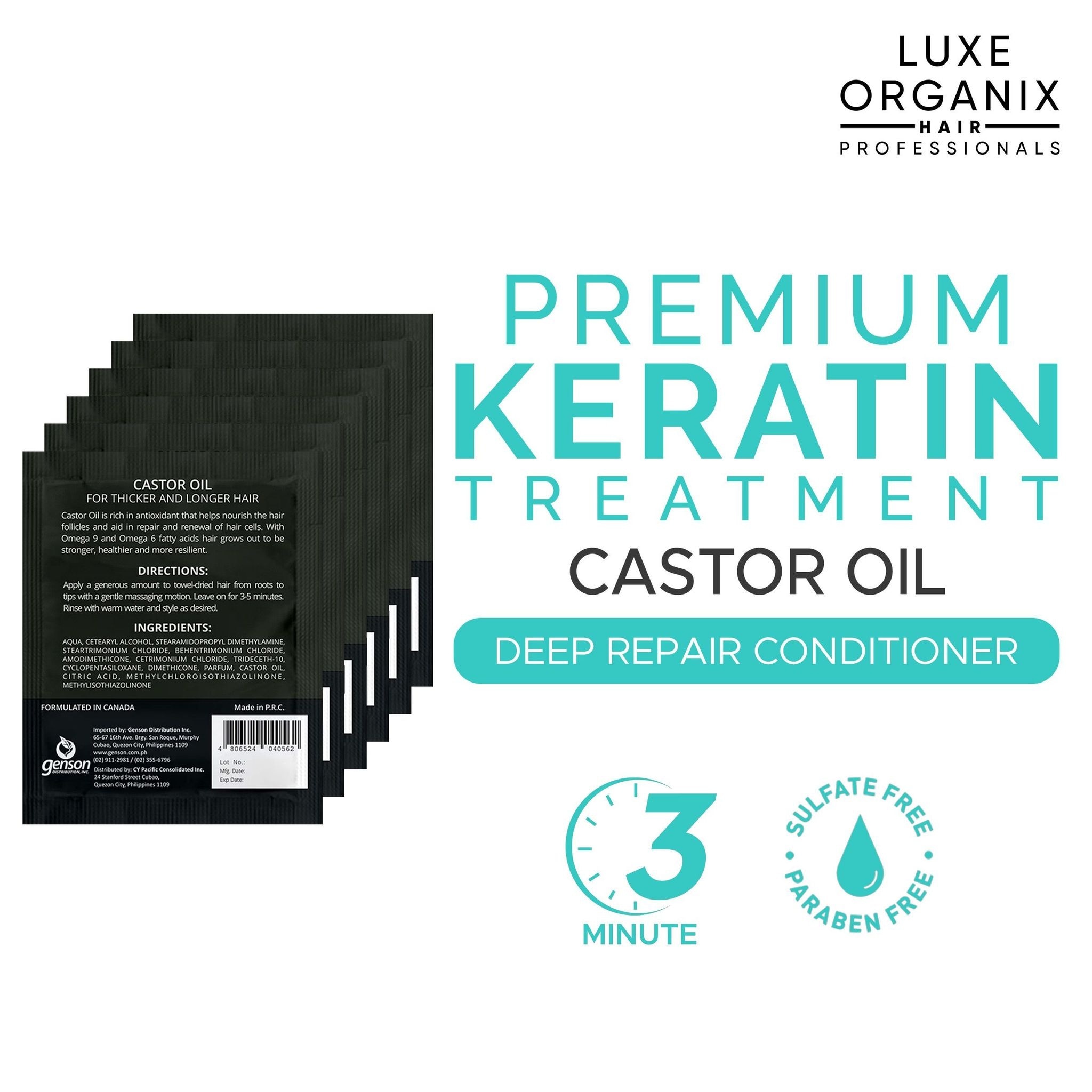 Luxe Organix Premium Keratin Castor 6sx20ml