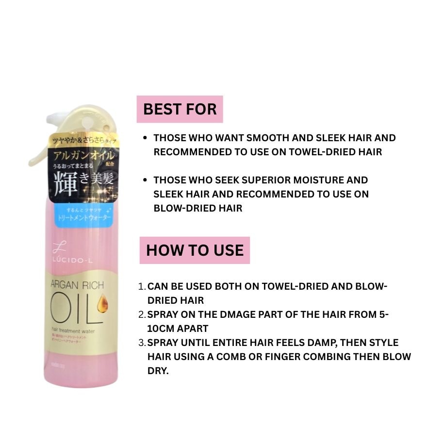 Lucido-L Argan Rich Oil Hair Treatment Water 170Ml