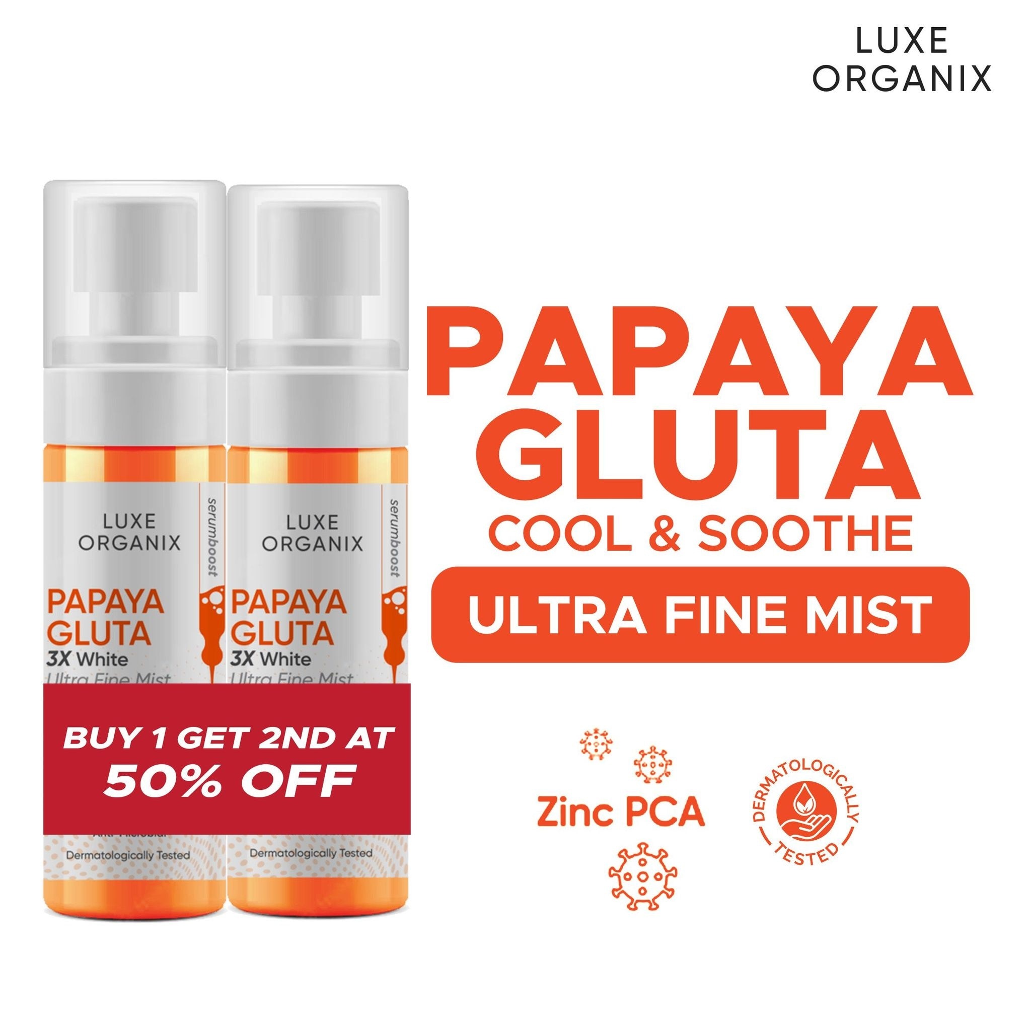 LUXE ORGANIX Papaya Gluta Face Mist 80ml Bundle