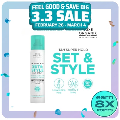 LUXE ORGANIX LUXE ORGANIX 12H Strong Hold Set & Style Hair Spray 250ml