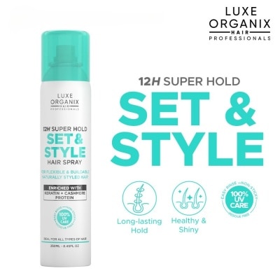 LUXE ORGANIX LUXE ORGANIX 12H Strong Hold Set & Style Hair Spray 250ml