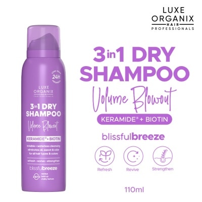 LUXE ORGANIX - LUXE ORGANIX Hair Professionals 3in1 Dry Shampoo Volume Blowout Blissful Breeze 110ml