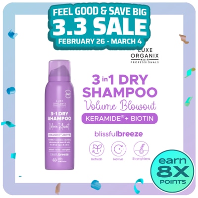 LUXE ORGANIX LUXE ORGANIX Hair Professionals 3in1 Dry Shampoo Volume Blowout Blissful Breeze 110ml