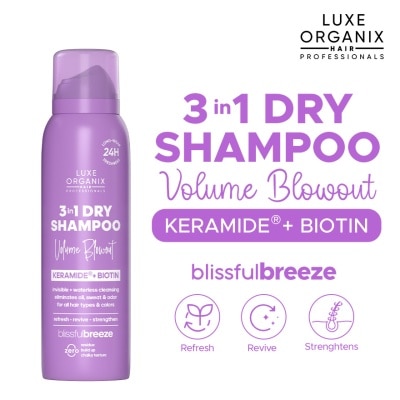 LUXE ORGANIX LUXE ORGANIX Hair Professionals 3in1 Dry Shampoo Volume Blowout Blissful Breeze 110ml