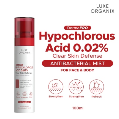 LUXE ORGANIX - LUXE ORGANIX Hypochlorous Acid 0.02% Clear Skin Defense Antibacterial Mist 100ml