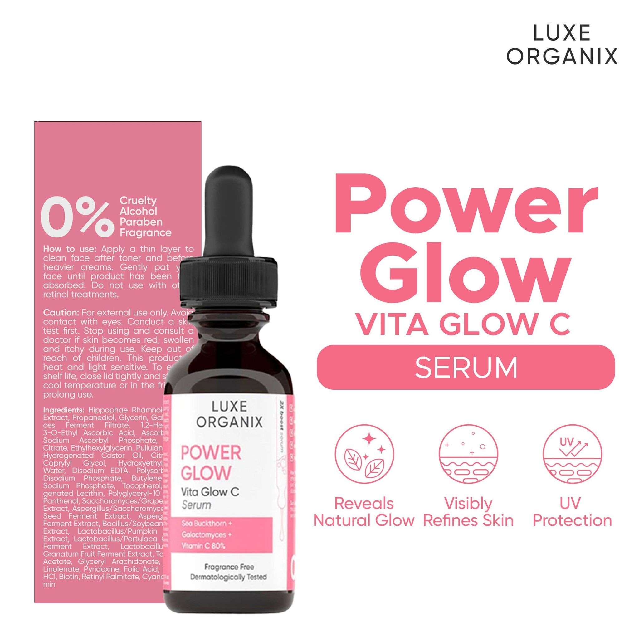 Luxe Organix Power Glow Vita C Serum 30ml