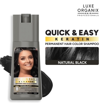 LUXE ORGANIX Luxe Organix Hair Color Shampoo Natural Black 200ml