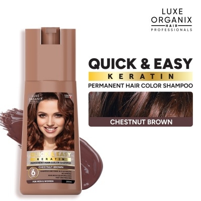 LUXE ORGANIX Luxe Organix Hair Color Shampoo Chestnut Brown 200ml