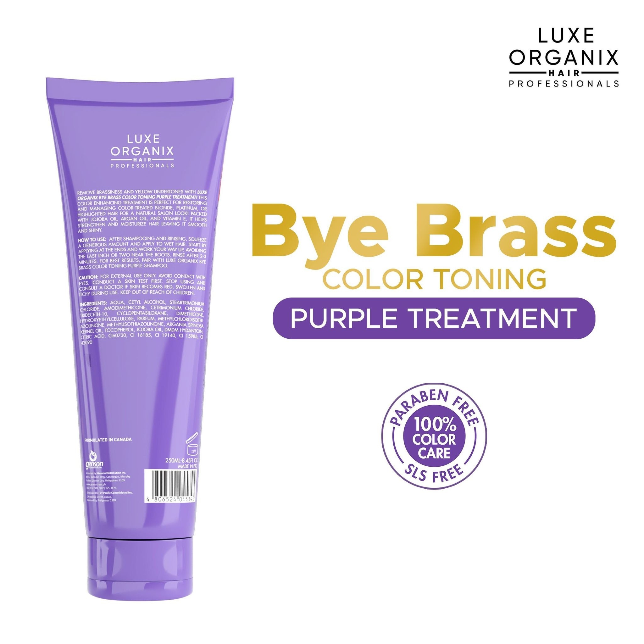 Luxe Organix Bye Brass Purple Conditioner 250ml