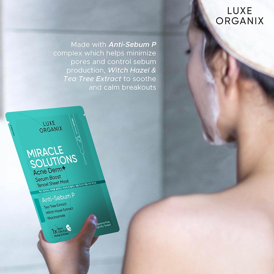 Miracle Solutions Acne Derm+ Tencel Sheet Mask 25g