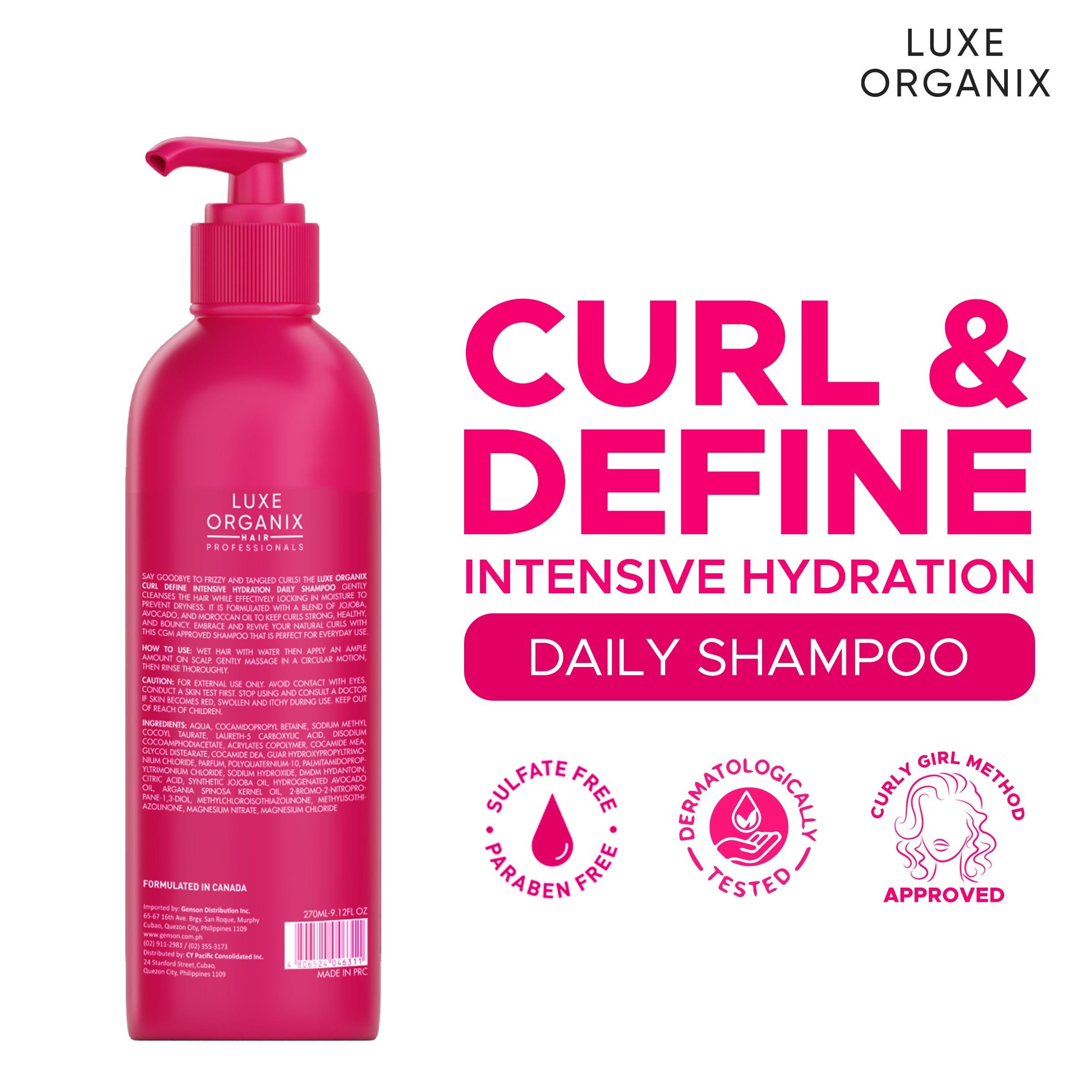 Curl Define Intensive Hydration Daily Shampoo 220ml