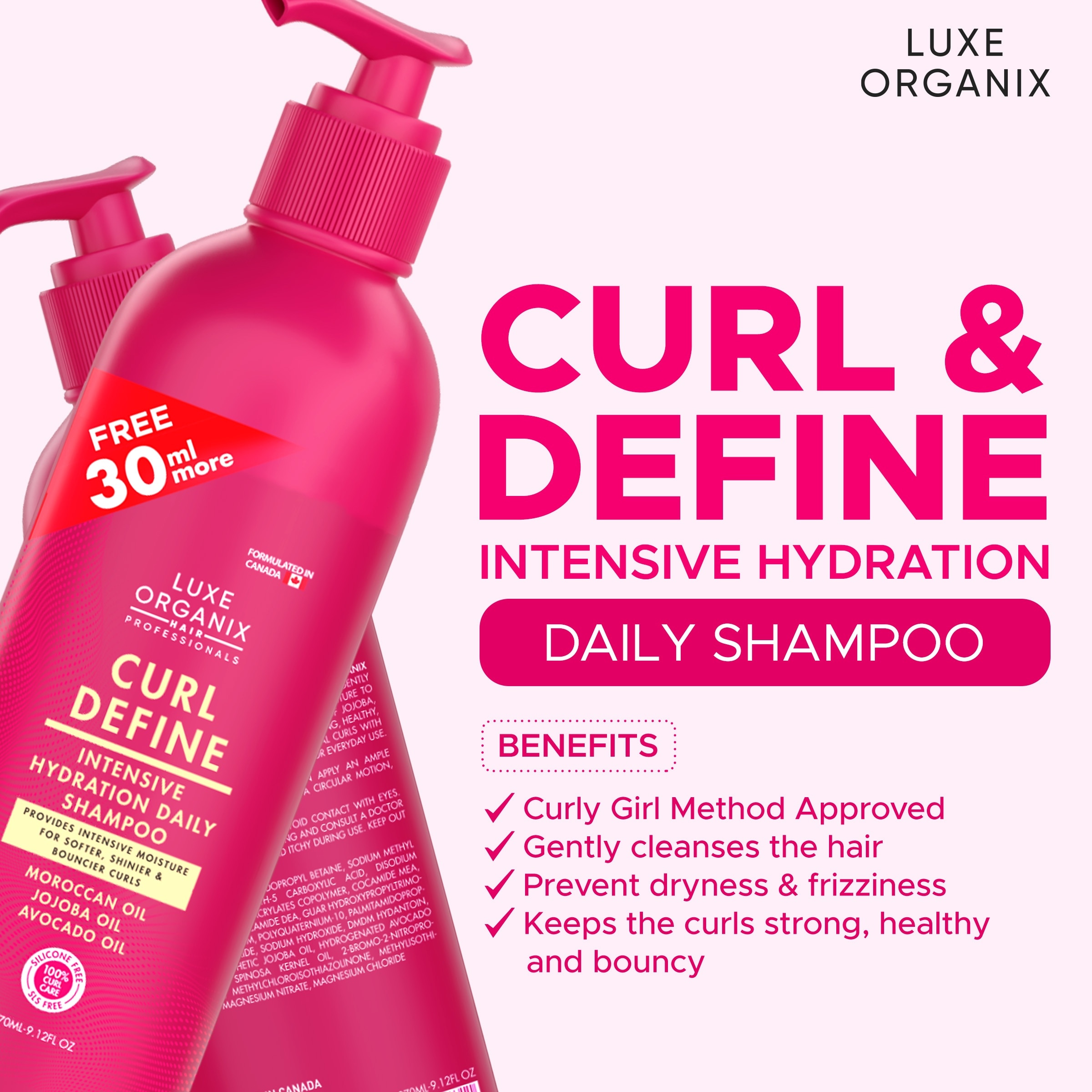 Curl Define Intensive Hydration Daily Shampoo 220ml