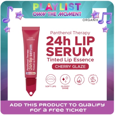 LUXE ORGANIX - LUXE ORGANIX Panthenol Therapy 24H Lip Serum Tinted Lip Essence Cherry Glaze 10G