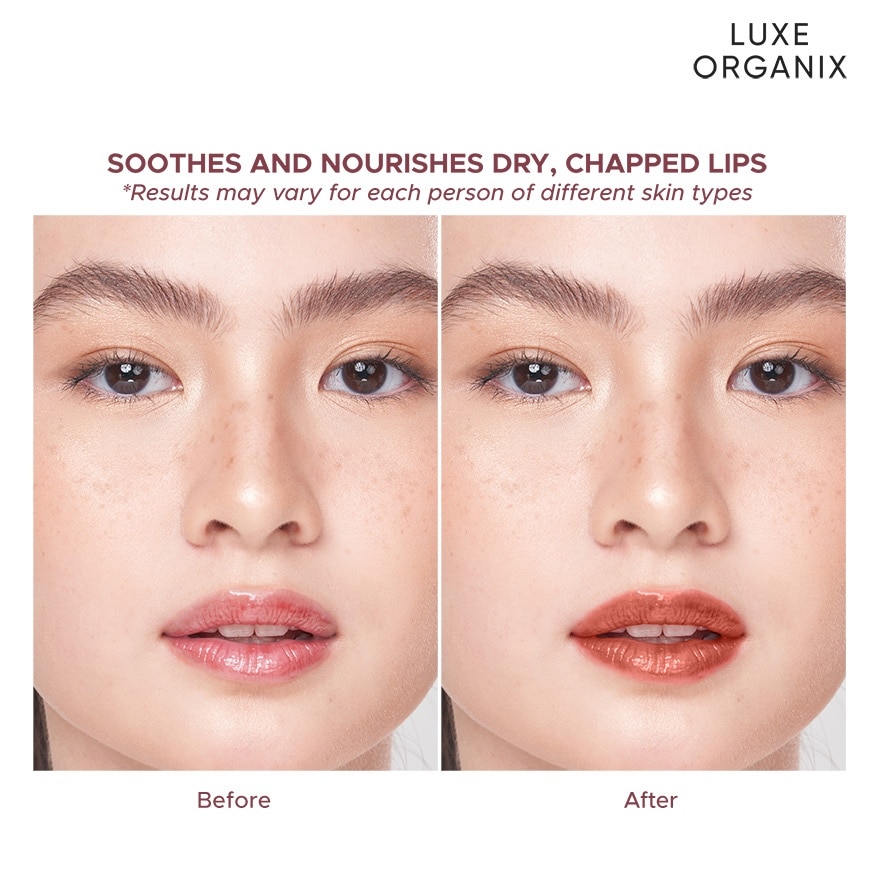 LUXE ORGANIX Panthenol Therapy 24H Lip Serum Tinted Lip Essence Honey Glaze 10G