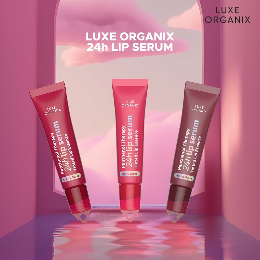 LUXE ORGANIX Panthenol Therapy 24H Lip Serum Tinted Lip Essence Honey Glaze 10G