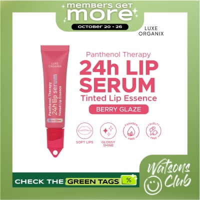 LUXE ORGANIX LUXE ORGANIX Panthenol Therapy 24H Lip Serum Tinted Lip Essence Berry Glaze 10G image