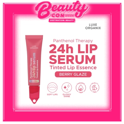 LUXE ORGANIX LUXE ORGANIX Panthenol Therapy 24H Lip Serum Tinted Lip Essence Berry Glaze 10G