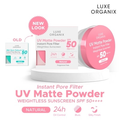 LUXE ORGANIX LUXE ORGANIX UV Matte Powder Instant Pore Filter Natural Weightless Sunscreen 15g