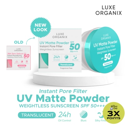 LUXE ORGANIX Luxe Organix 24H Zero Sebum Instant Pore Blurring Weightless Matte Powder Spf 50 Pa++++ Translucent 15G