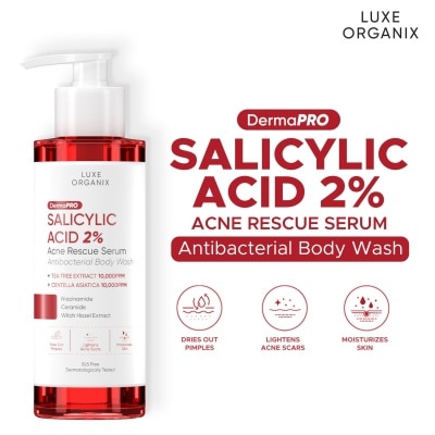 LUXE ORGANIX Luxe Organix Dermapro Salicylic Acid 2% Acne Rescue Serum Antibacterial Body Wash 500Ml