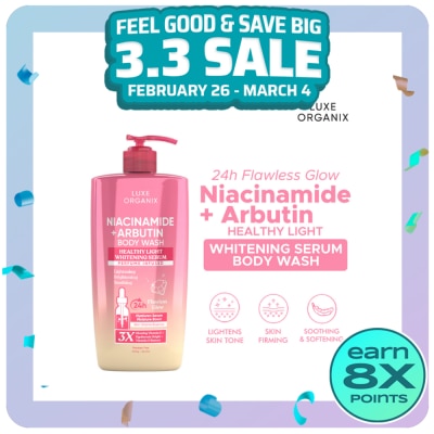 LUXE ORGANIX Luxe Organix Niacinamide + Arbutin Healthy Light Whitening Serum Perfume Infused Body Wash 1000G