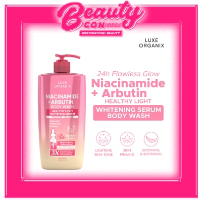 LUXE ORGANIX Luxe Organix Niacinamide + Arbutin Healthy Light Whitening Serum Perfume Infused Body Wash 1000G