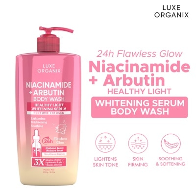 LUXE ORGANIX Luxe Organix Niacinamide + Arbutin Healthy Light Whitening Serum Perfume Infused Body Wash 1000G