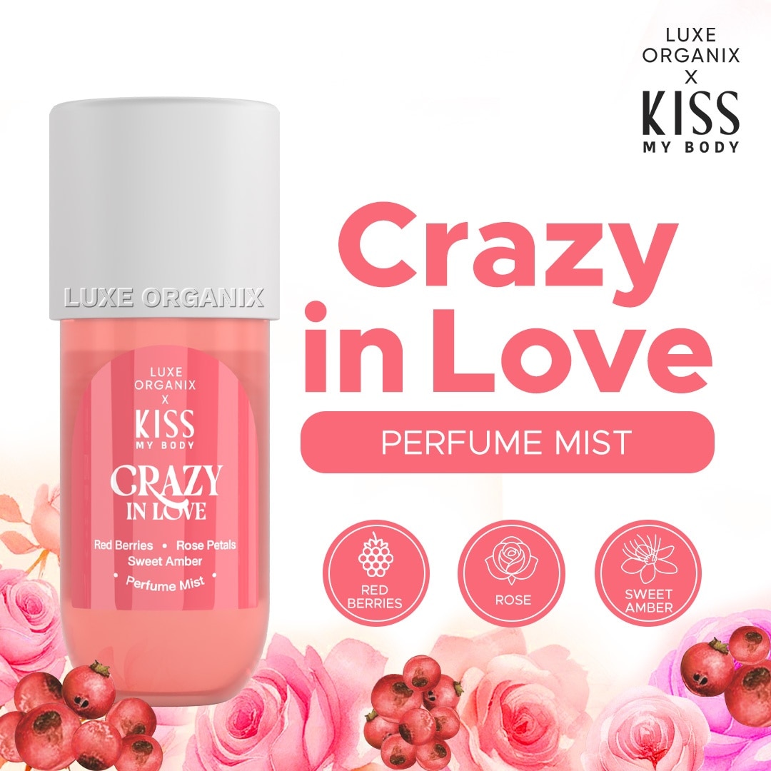 LUXE ORGANIX Kiss My Body Crazy In Love Perfume Mist 88ml