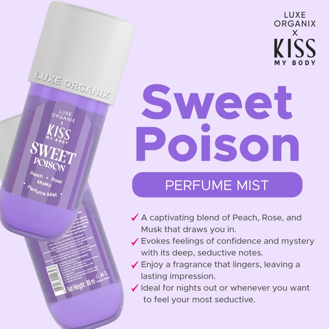 LUXE ORGANIX Kiss My Body Sweet Poison Perfume Mist 88ml