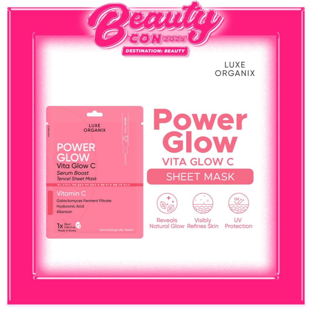 Luxe Organix Power Glow Serum Boost Sheet Mask 25ml