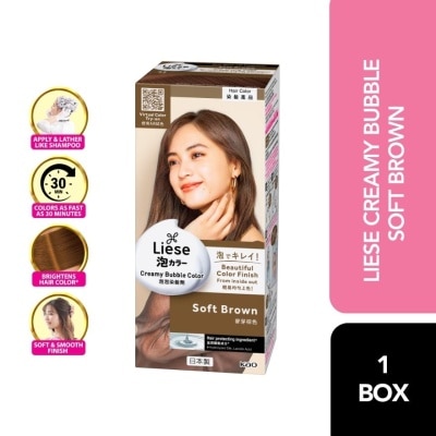 LIESE Creamy Bubble Hair Color - Soft Brown - 100 ML