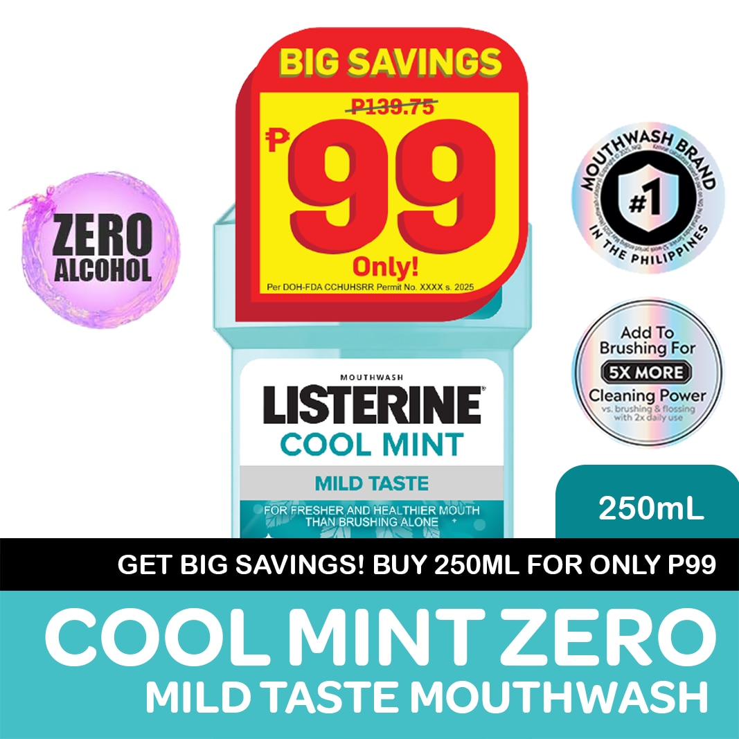 LISTERINE Cool Mint Mild Taste 250ml at P99 image