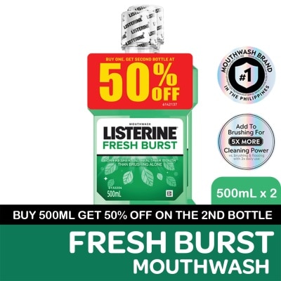 LISTERINE - Mouthwash Fresh Brust 500ml Buy 1 Get 2nd Bottle at 50% OFF image