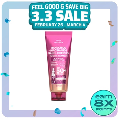 LUXE ORGANIX Luxe Organix Bakuchiol + Niacinamide Nano-Complex Serum Lotion SPF 50 200ml