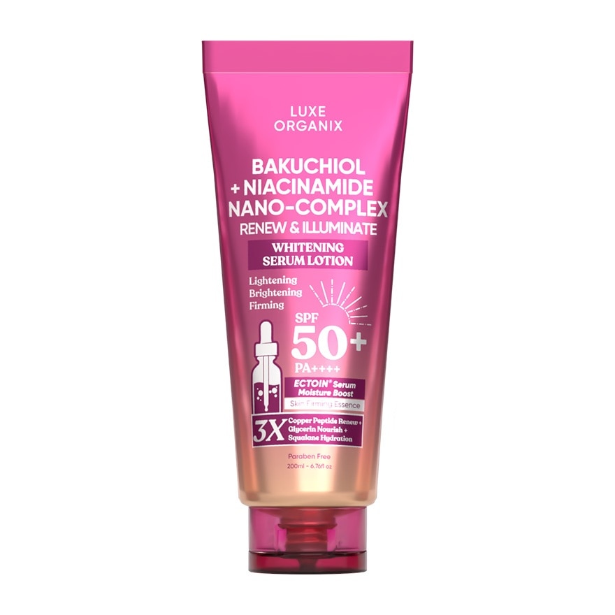 Luxe Organix Bakuchiol + Niacinamide Nano-Complex Serum Lotion SPF 50 200ml