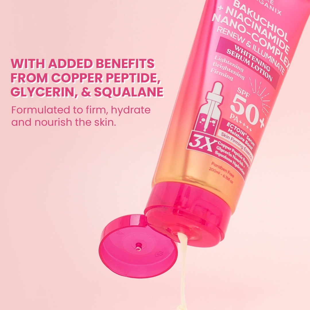 Luxe Organix Bakuchiol + Niacinamide Nano-Complex Serum Lotion SPF 50 200ml