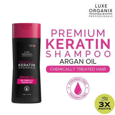 LUXE ORGANIX Luxe Organix Premium Keratin Argan Shampoo 210ml