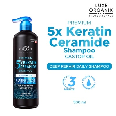 LUXE ORGANIX - Premium Keratin Castor Oil Shampoo 500ml image