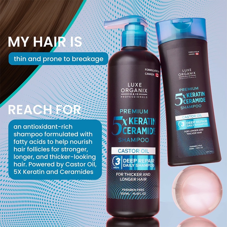 Premium Keratin Castor Oil Shampoo 500ml image