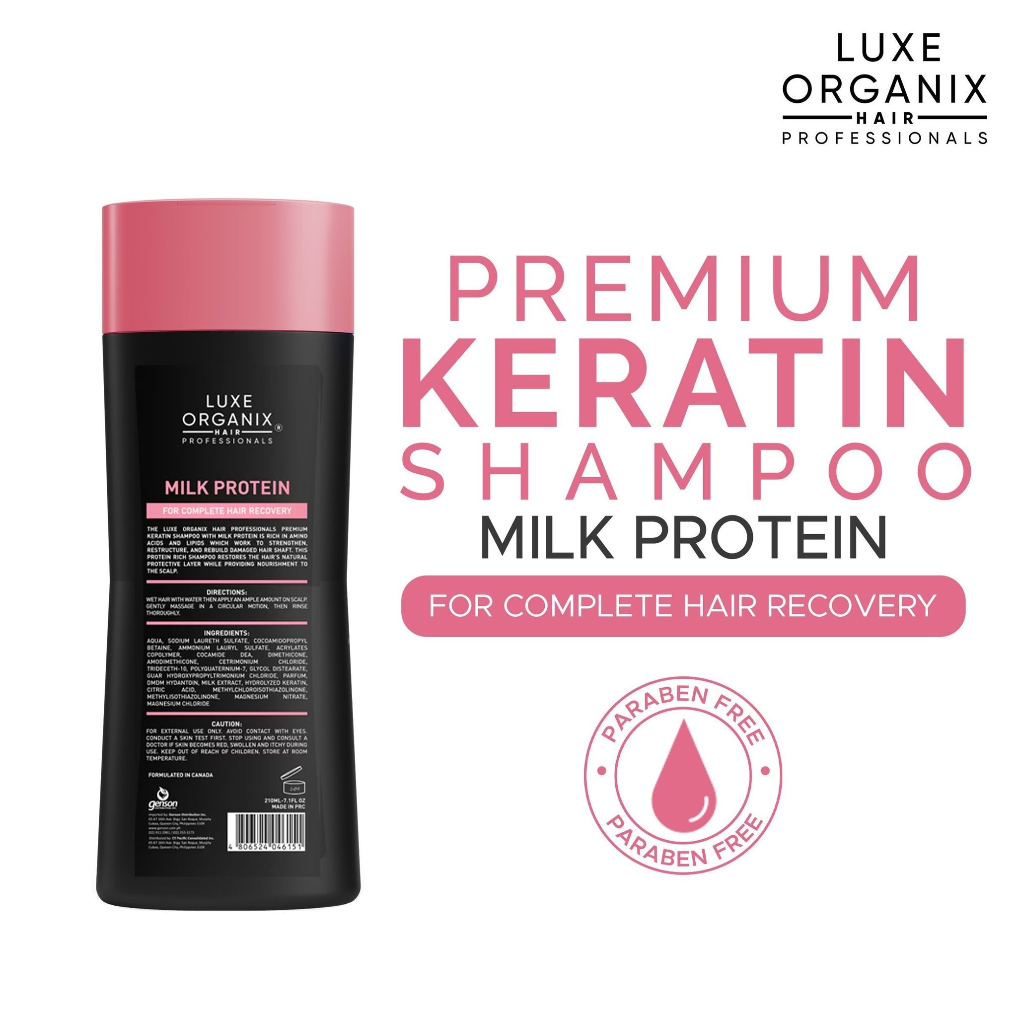 Milk Protein Premium Keratin Shampoo 210ml