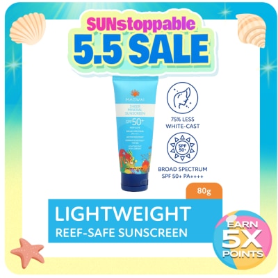 MAGWAI - MAGWAI Sheer Mineral Sunscreen SPF50 80ml