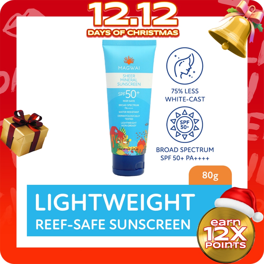 MAGWAI Sheer Mineral Sunscreen SPF50 80ml