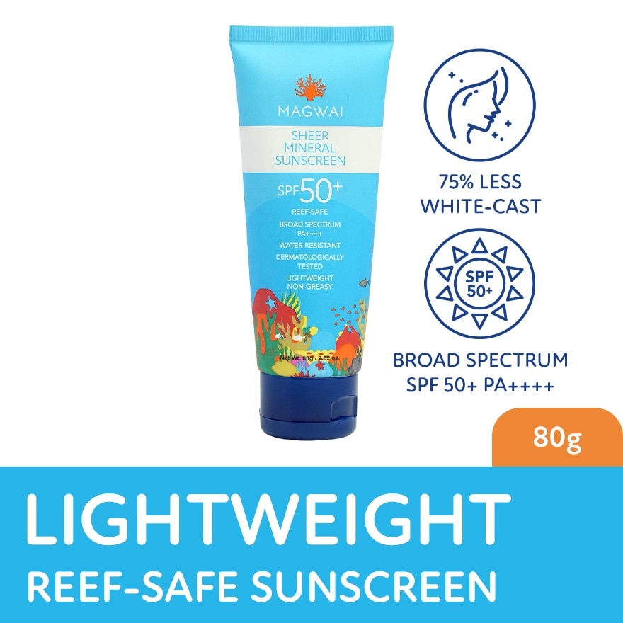 MAGWAI Sheer Mineral Sunscreen SPF50 80ml