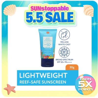 MAGWAI - MAGWAI Sheer Mineral Sunscreen SPF50 30ml