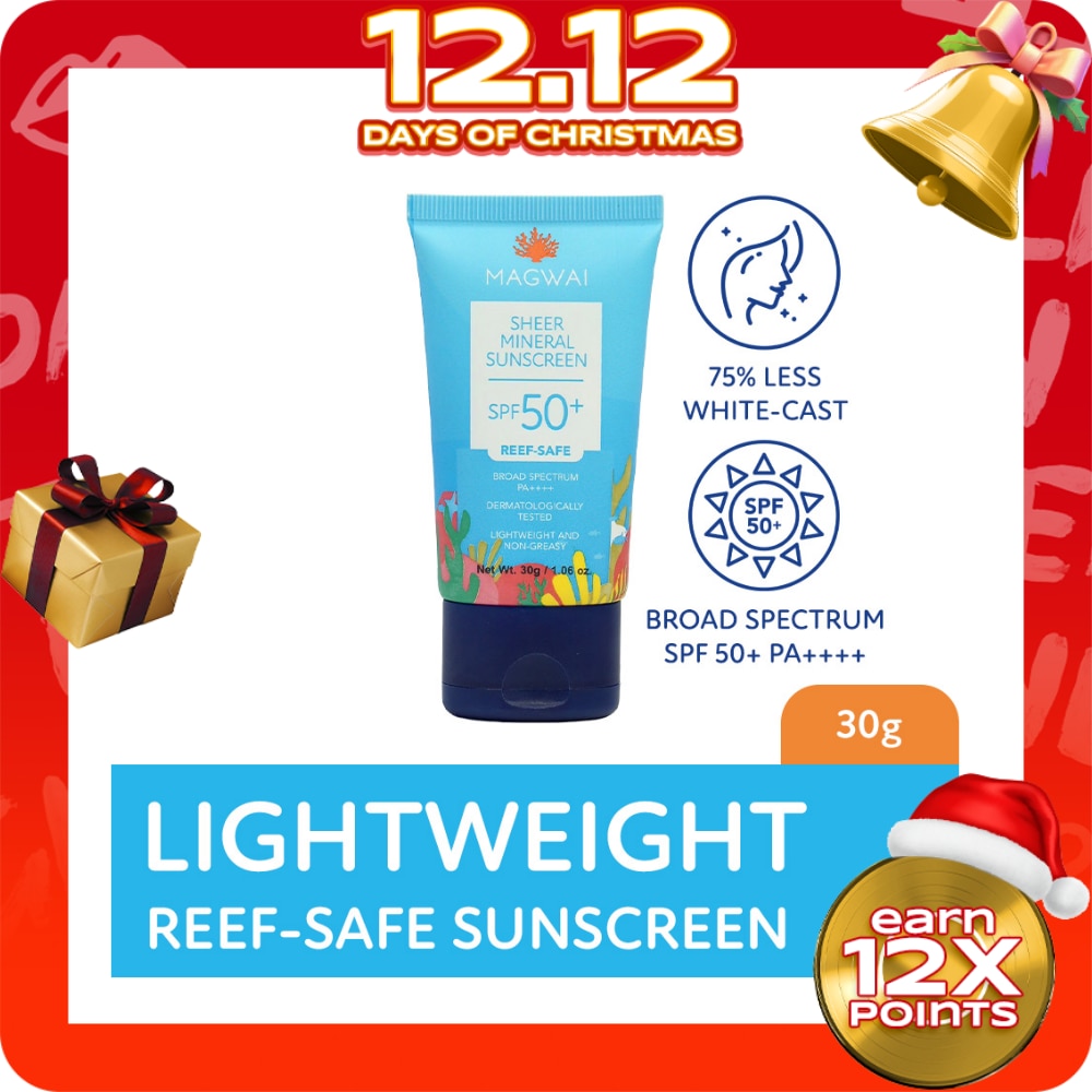 MAGWAI Sheer Mineral Sunscreen SPF50 30ml