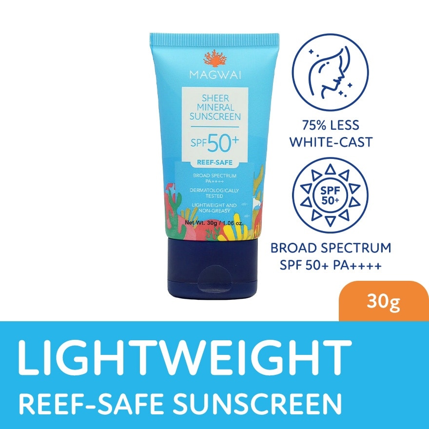 MAGWAI Sheer Mineral Sunscreen SPF50 30ml