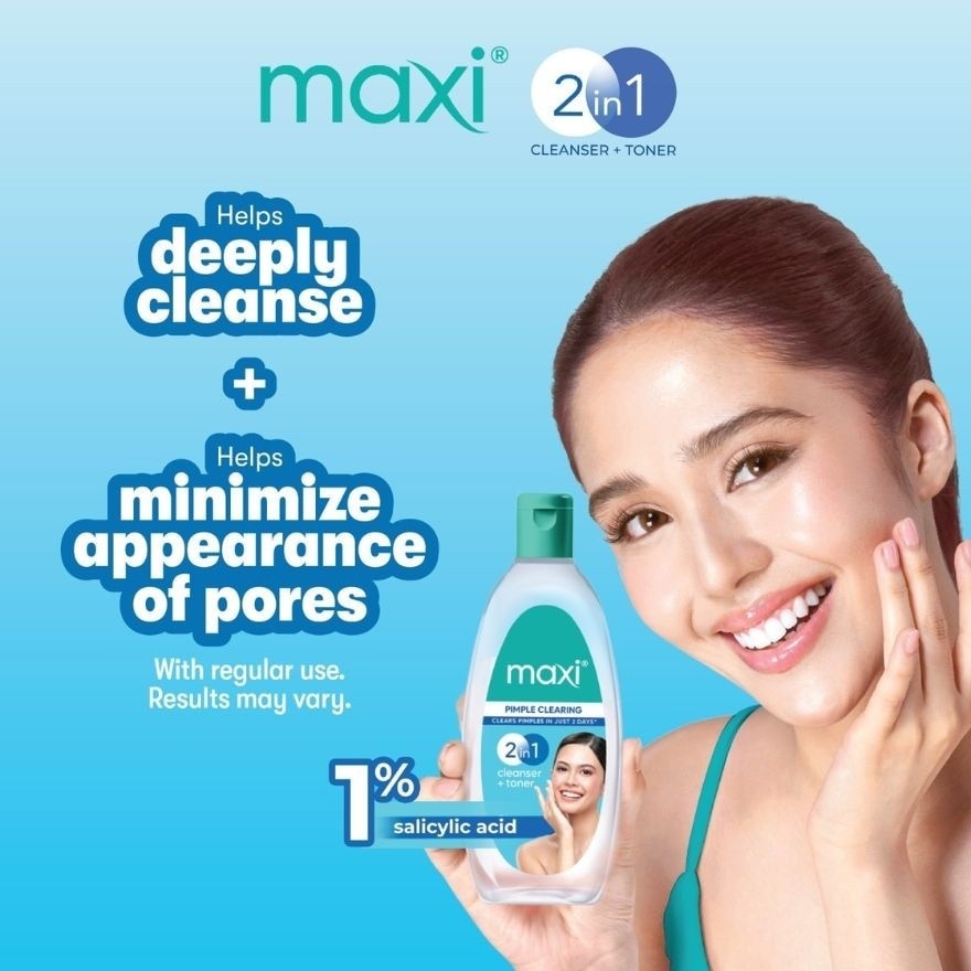 MAXI Pimple Clearing Cleanser +Toner 135Ml