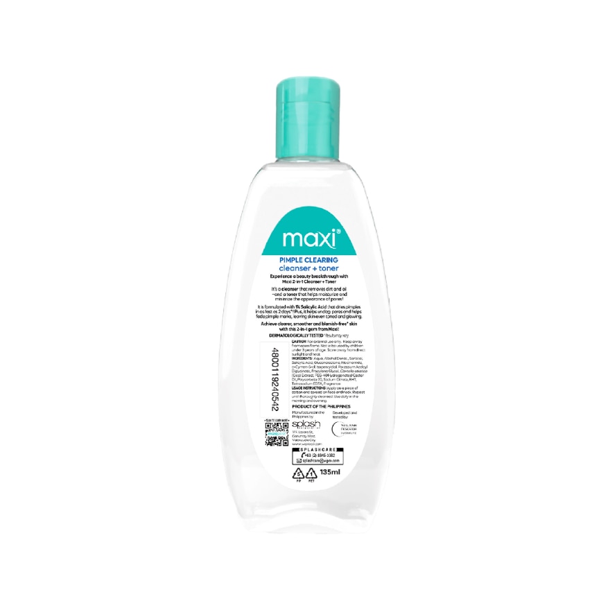 MAXI Pimple Clearing Cleanser +Toner 135Ml