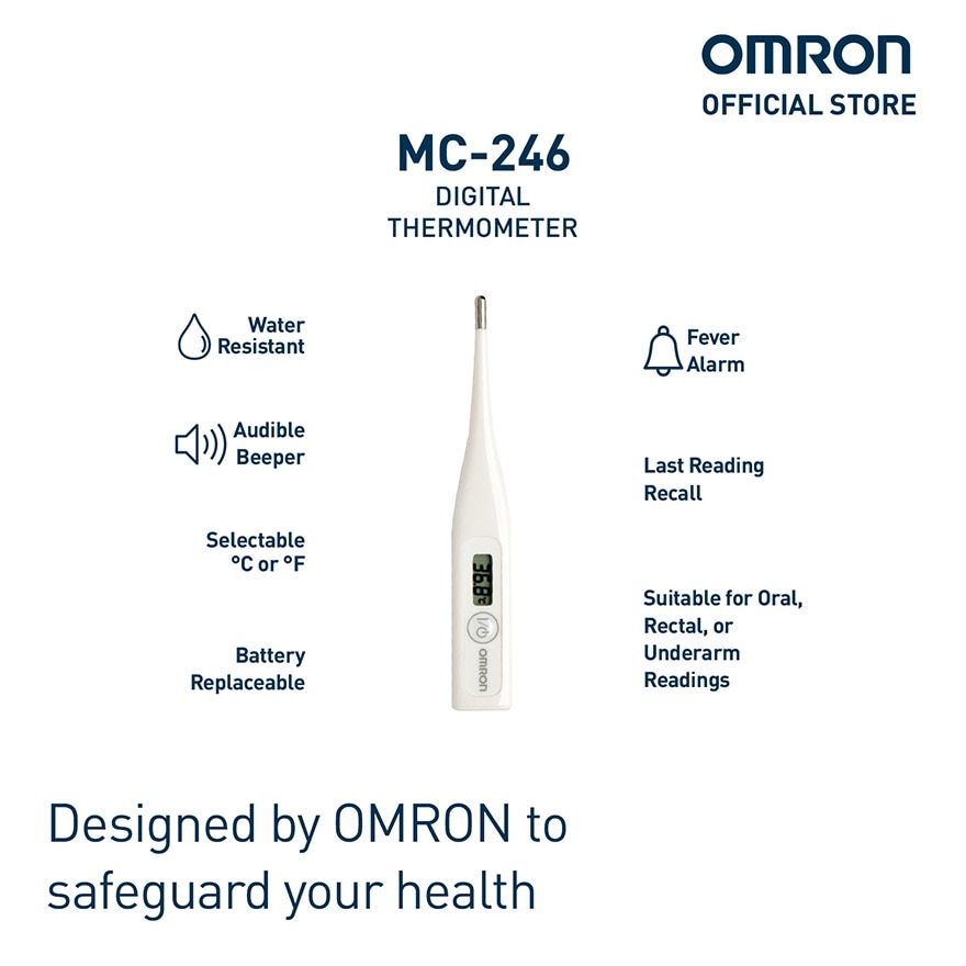 OMRON MC-246 Digital Pencil-type Thermometer for Baby and Body Temperature